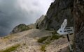 Piatra Craiului - indicatorul de pe Marele Grohotis